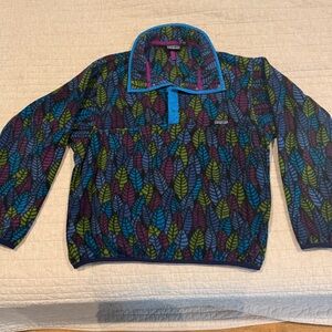 RARE Vintage Patagonia Men's T Snap Leaf Pattern Synchilla